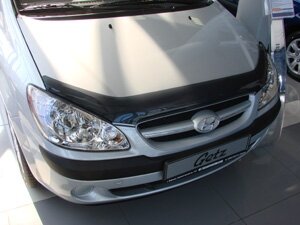 Дефлектор капота (мухобойка) Hyundai Getz 2004-2009 (Хюндай Гетс) SIM